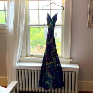 Floor length lace gown